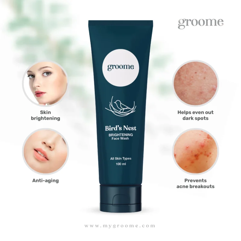 Groome Bird's Nest Brightening Face Wash (100ml)