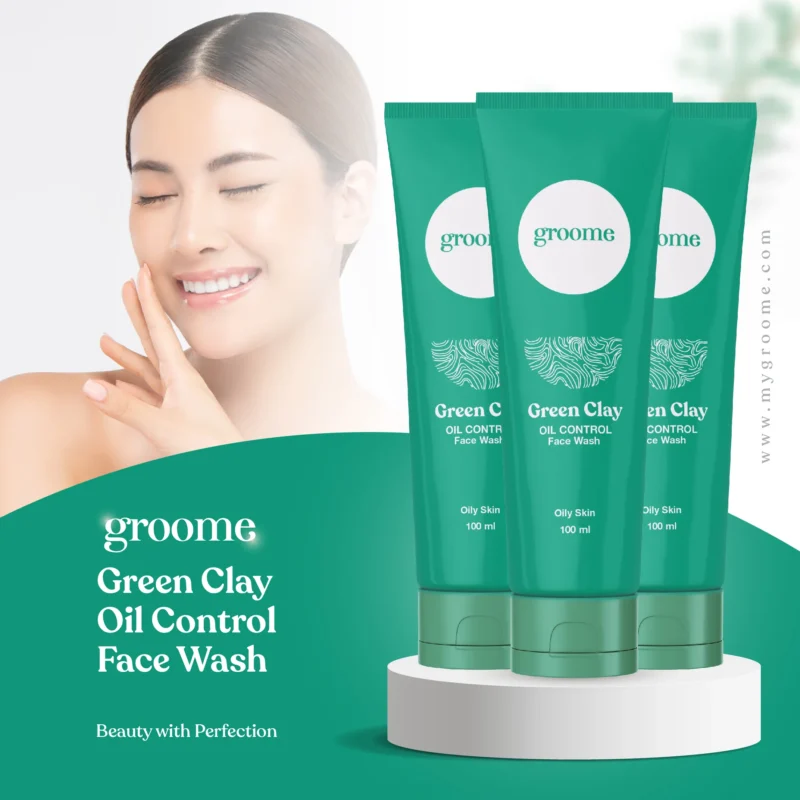 Groome Green Clay Oil Control Face Wash (100ml)