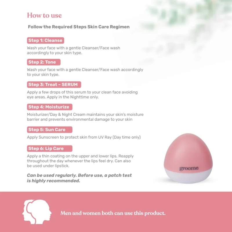 Groome Glow Lip balm with SPF 15 - Pretty Pink (10gm)