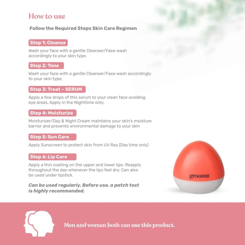 Groome Glow Lip balm tinted with SPF 15 - Sweet Sunrise (10gm)